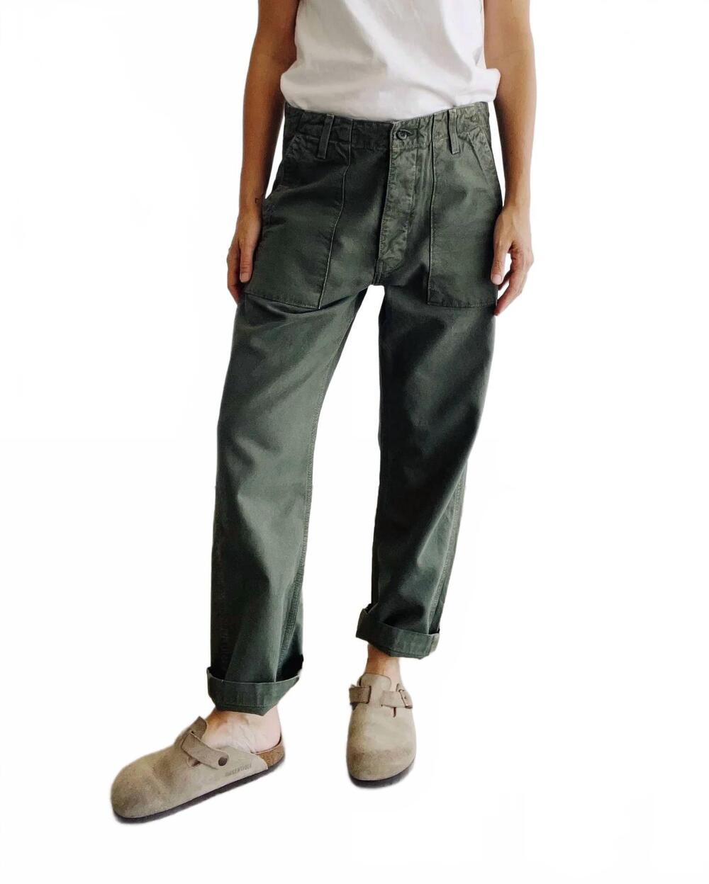 NEW HEY GANG officer straight leg pants in fatigue